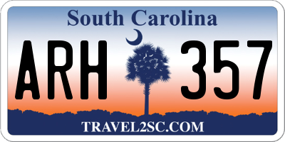 SC license plate ARH357