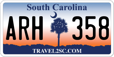 SC license plate ARH358