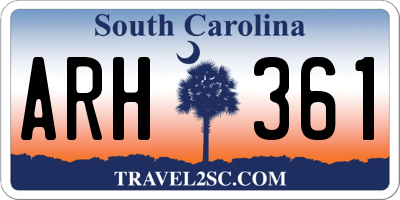 SC license plate ARH361