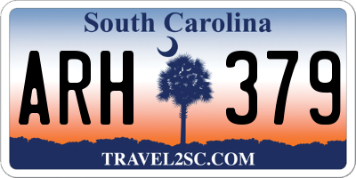 SC license plate ARH379