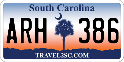 SC license plate ARH386