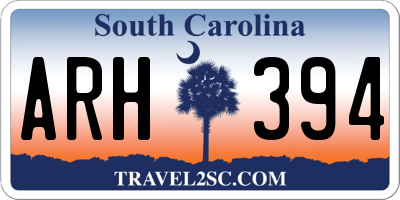 SC license plate ARH394