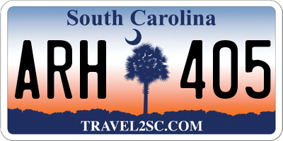 SC license plate ARH405