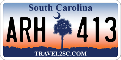 SC license plate ARH413