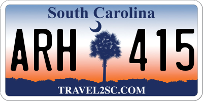 SC license plate ARH415