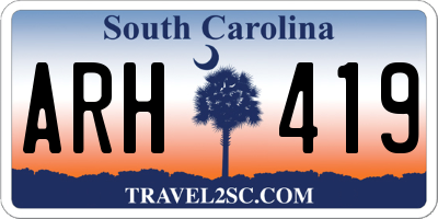 SC license plate ARH419