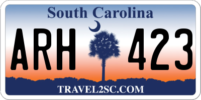 SC license plate ARH423