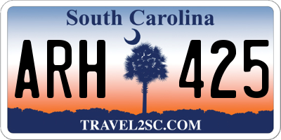 SC license plate ARH425