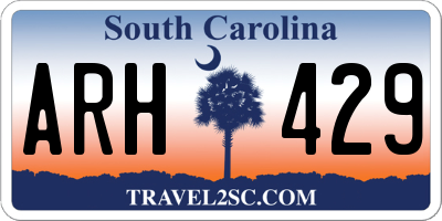 SC license plate ARH429
