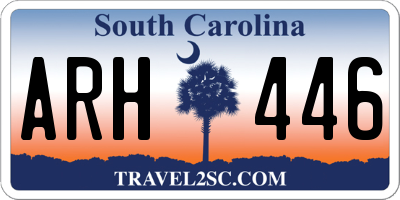 SC license plate ARH446