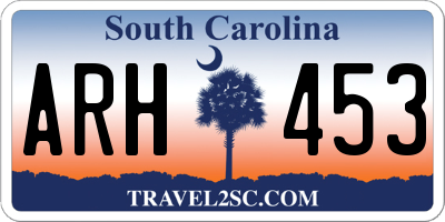 SC license plate ARH453