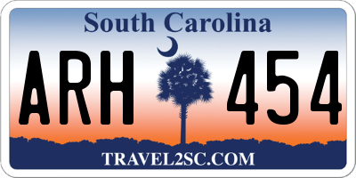 SC license plate ARH454