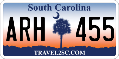 SC license plate ARH455