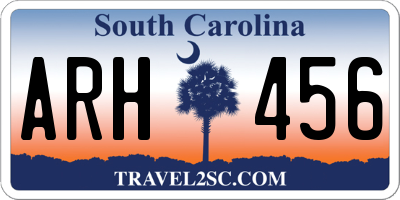 SC license plate ARH456