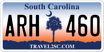 SC license plate ARH460