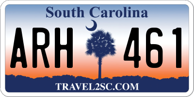 SC license plate ARH461