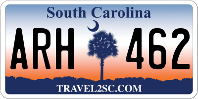 SC license plate ARH462