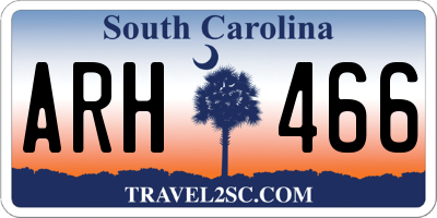 SC license plate ARH466