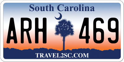 SC license plate ARH469