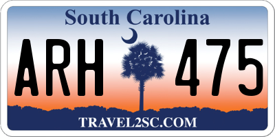 SC license plate ARH475