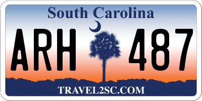 SC license plate ARH487
