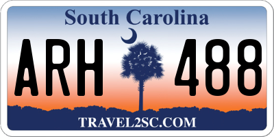 SC license plate ARH488