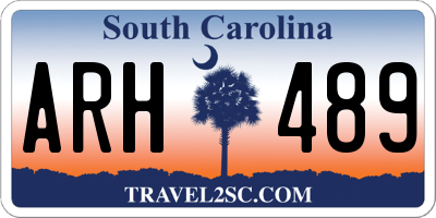 SC license plate ARH489