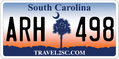 SC license plate ARH498