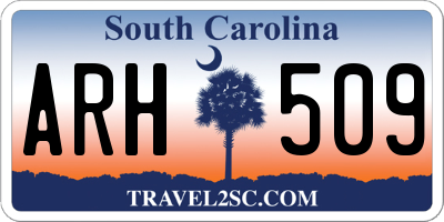 SC license plate ARH509
