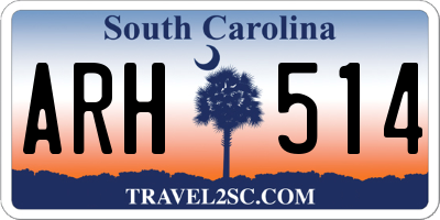 SC license plate ARH514