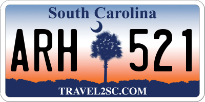 SC license plate ARH521