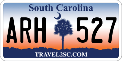SC license plate ARH527