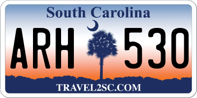 SC license plate ARH530