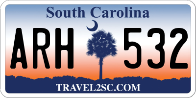 SC license plate ARH532