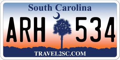 SC license plate ARH534