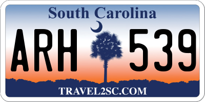 SC license plate ARH539