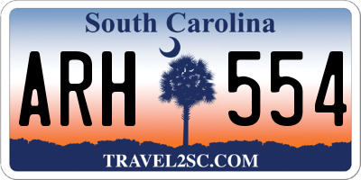 SC license plate ARH554