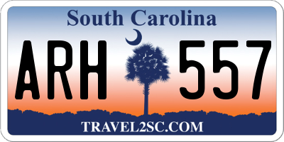 SC license plate ARH557