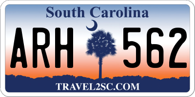 SC license plate ARH562