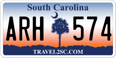 SC license plate ARH574