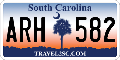 SC license plate ARH582