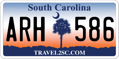 SC license plate ARH586