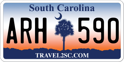 SC license plate ARH590