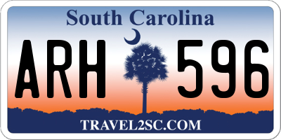 SC license plate ARH596