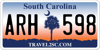 SC license plate ARH598