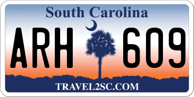 SC license plate ARH609