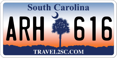 SC license plate ARH616