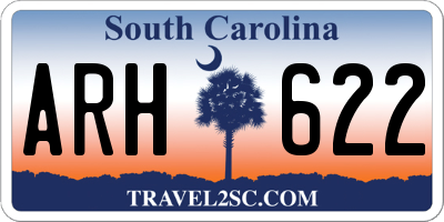 SC license plate ARH622