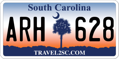 SC license plate ARH628