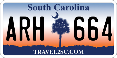 SC license plate ARH664